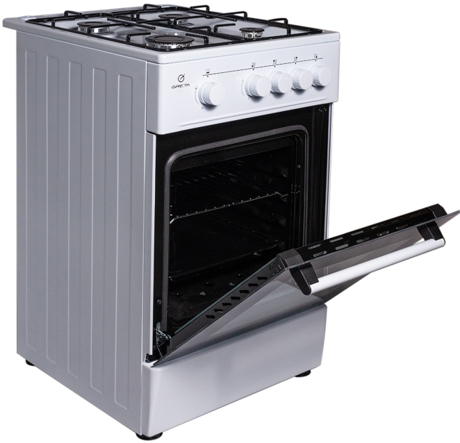 Газовая плита Greta KGG 50 MN 13 W / 4 конфорок / 50 см / Белый photo 4