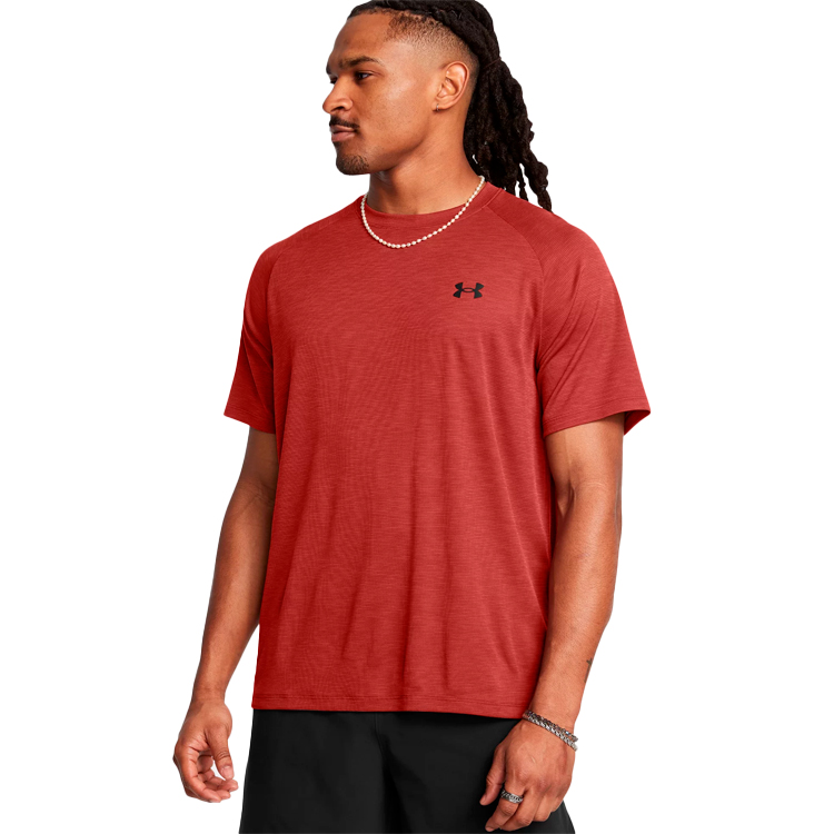 Tricou bărbătesc Under Armour UA Tech Textured SS L Rosu photo 3