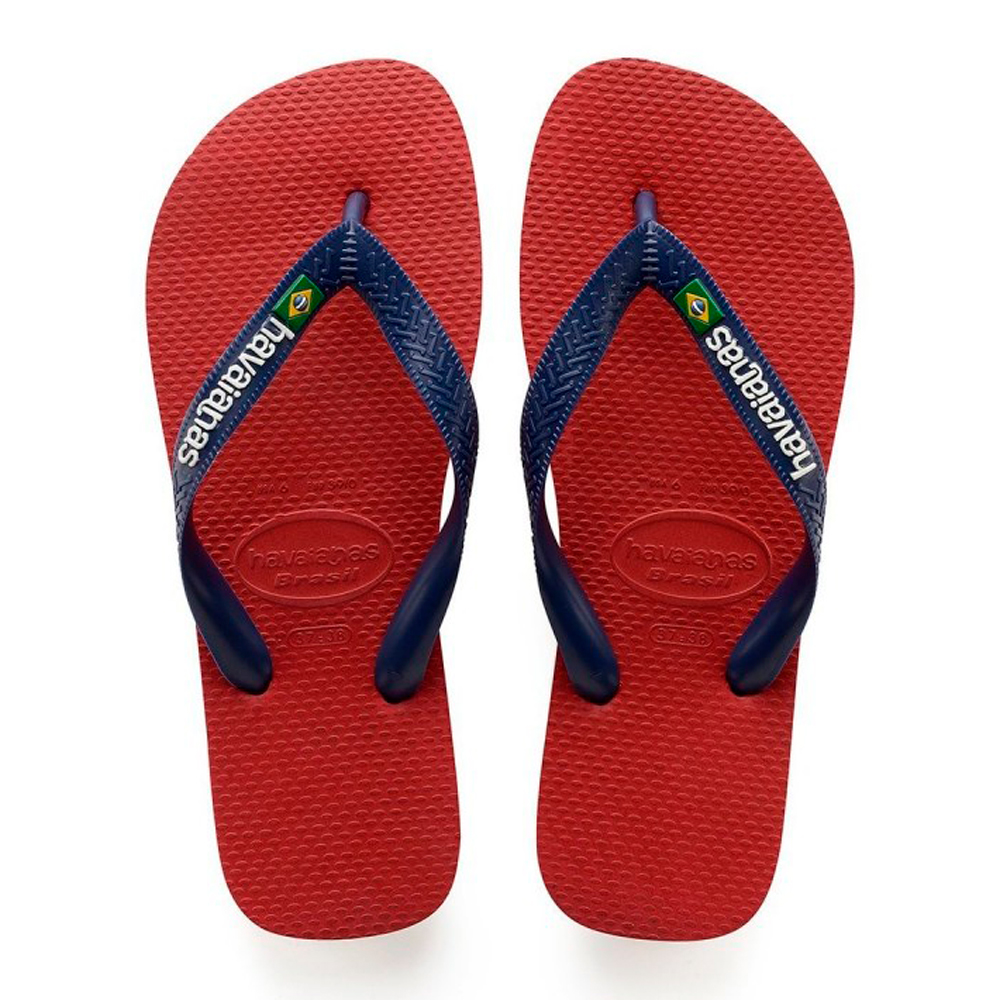 Slapi Havaianas  BRASIL LOGO II pt Barbati / 39/40 / Rosu photo 2