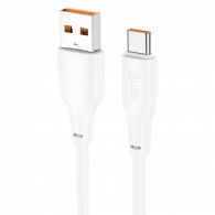 Cablu USB la USB-C HOCO “X93 Force” / 1m / TPE / 100W / up to 3A / White thumbnav 1