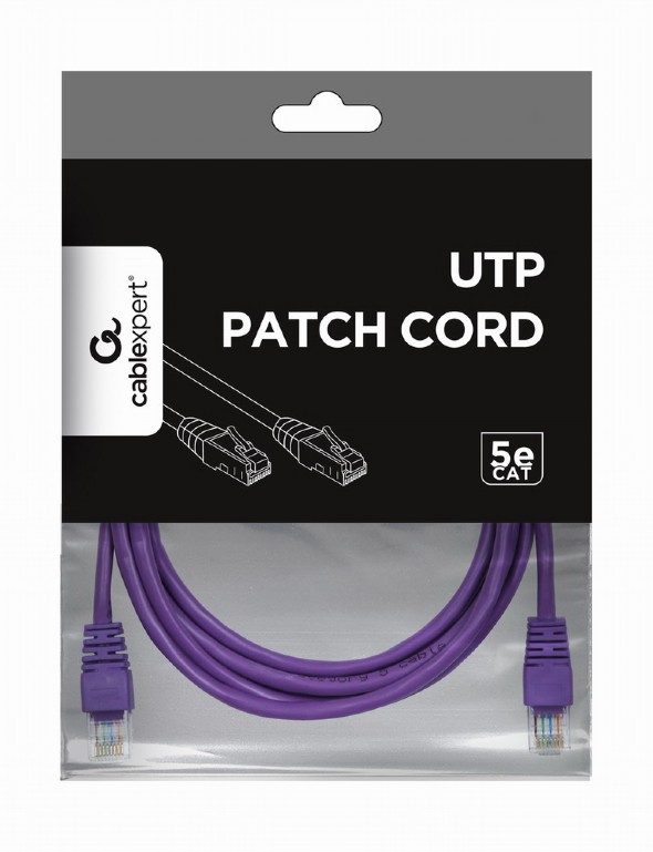 UTP Cat.5e Patch cord, 2m, Purple photo 2