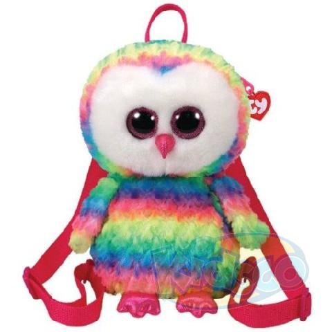 TY TY95003 Tg Owen - Multicolor Owl 25cm (Backpack) photo 1
