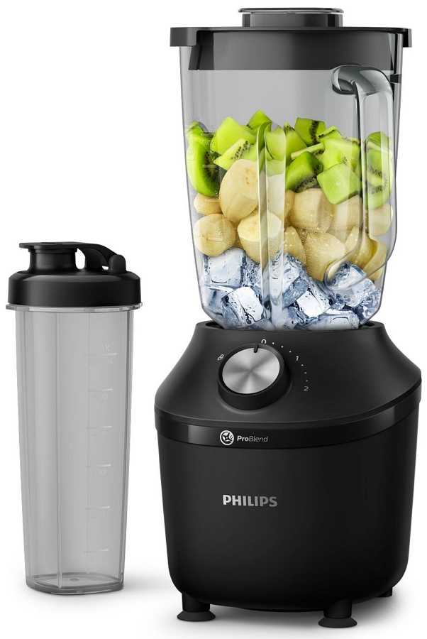 Blender Stationar Philips HR2291/41 Negru / 2 viteze / ml photo 3