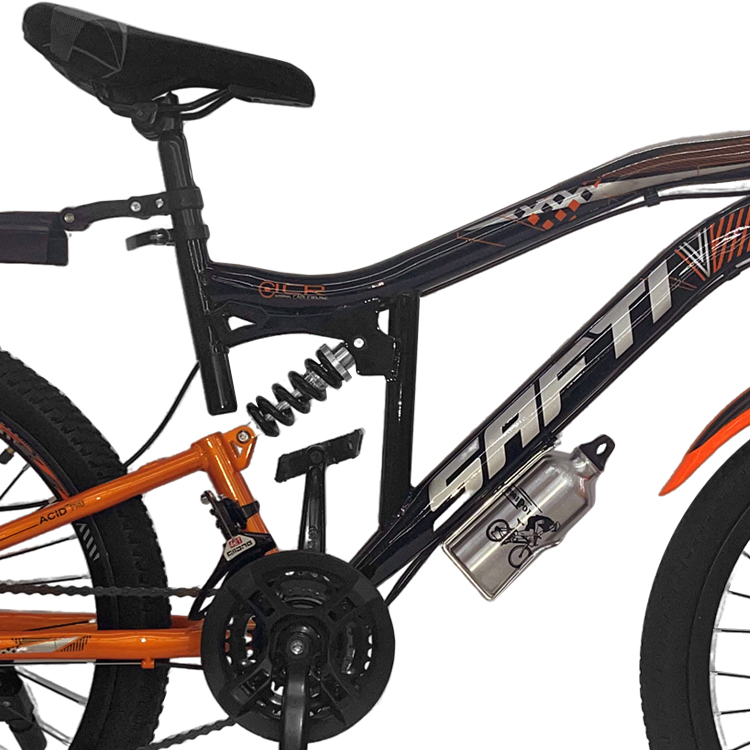 Bicicleta pentru copii Nova TH242 / Negru-oranj SS24 / 3x7 photo 3