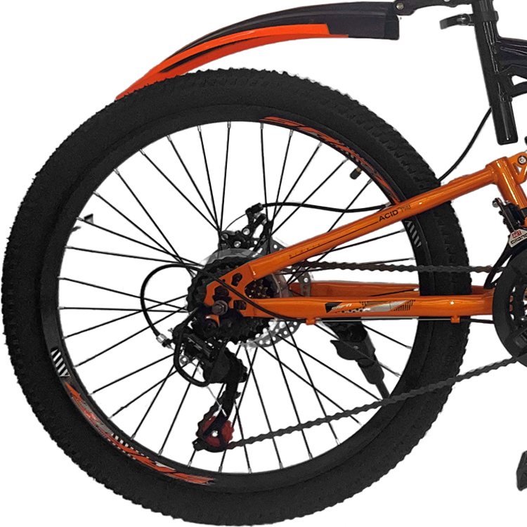 Bicicleta pentru copii Nova TH242 / Negru-oranj SS24 / 3x7 photo 4