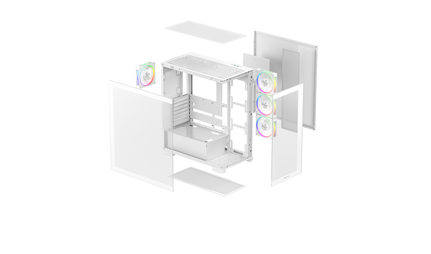 Корпус DEEPCOOL CG580 4F V2 WH/ w/oPSU / Side-Window / ATX / White photo 9