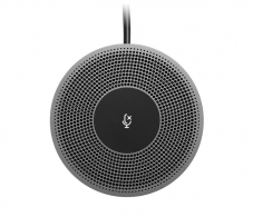 Logitech Expansion Microphone for MEETUP camera, Microphone Type: Mono, wideband, noise canceling; LED indicator confirms video streaming, microphone mute, on-hold, and Bluetooth pairing, etc; Buttons / Switch: Microphone mute; Cable length 6 m thumbnav 1