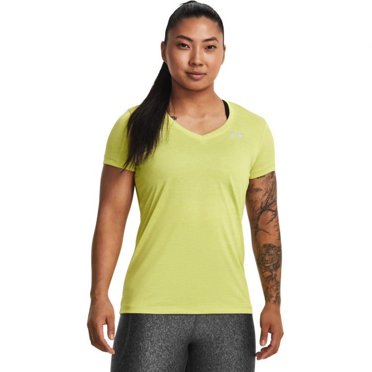 Tricou Under Armour Tech SSV - Twist / Femei / XS / Galben photo 3