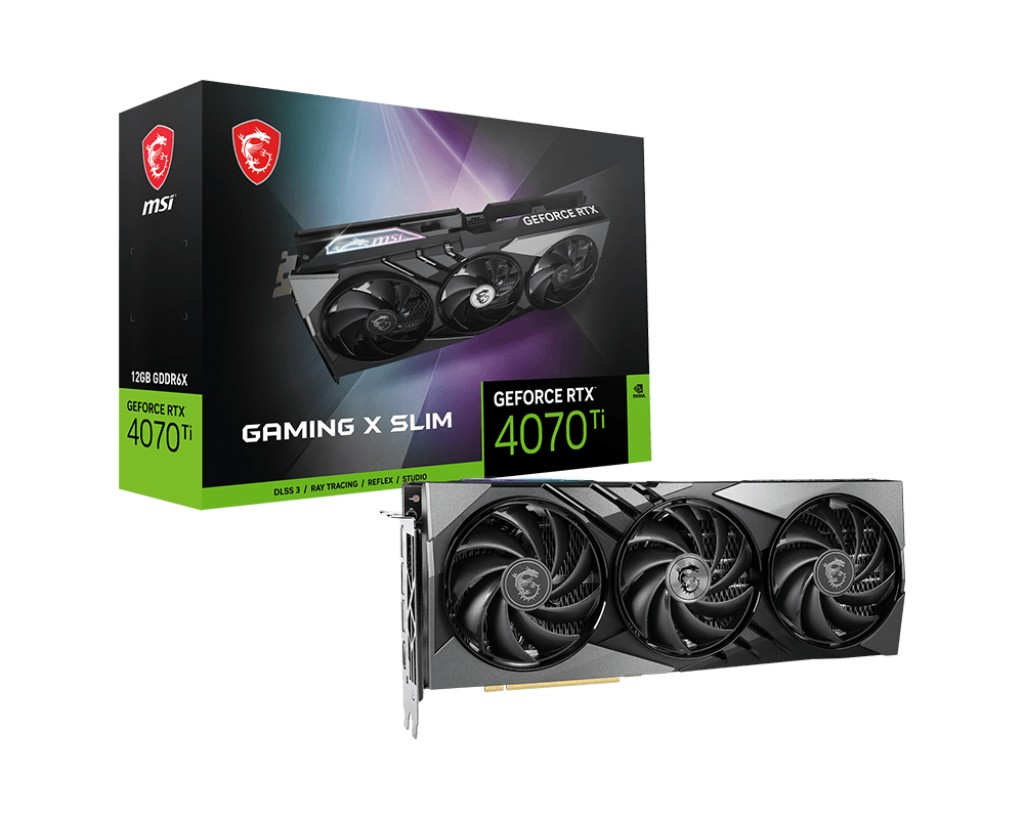 MSI GeForce RTX 4070 Ti GAMING X SLIM 12G / 12GB GDDR6X 192Bit 2730/21000Mhz, Ada Lovelace/ DLSS3, PCIeX16 4.0, 1xHDMI, 3xDP, TRIPLE Fan - TRI FROZR 9 Thermal Design: TORX Fan 5.0/Zero Frozr/Core Pipe/Cooper Baseplate/Fin+AirflowControl, Metal Backplate,  photo 1