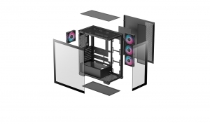 Корпус DEEPCOOL CG580 4F/ w/oPSU / Side-Window / ATX / Black thumbnav 11