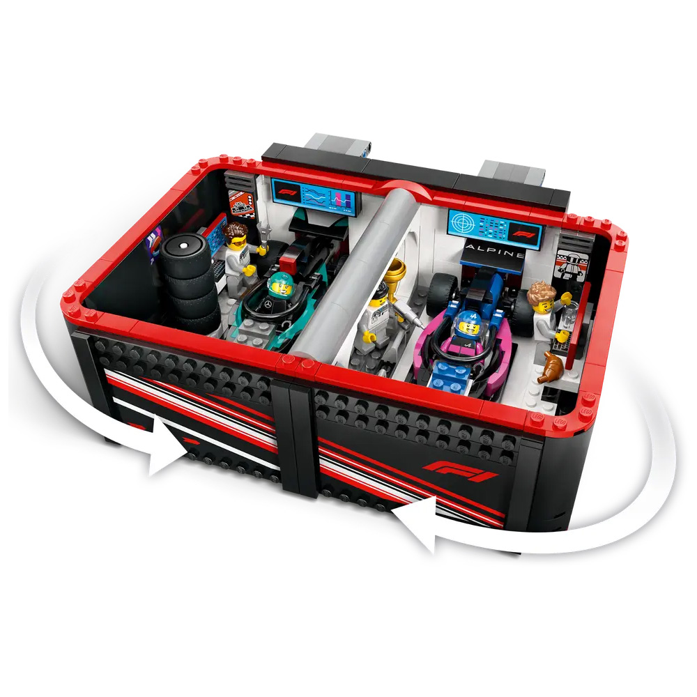 Constructor Lego City F1® Garage & Mercedes-AMG & Alpine Cars 60444 de la 6+ ani photo 5