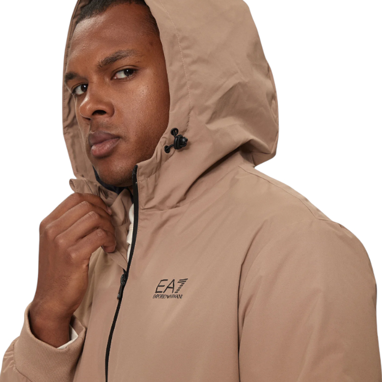 Geacă pt Barbati EA7 EMPORIO ARMANI CORE IDENTITY BOMBER HOOD IN TECHNICAL M Bej photo 4