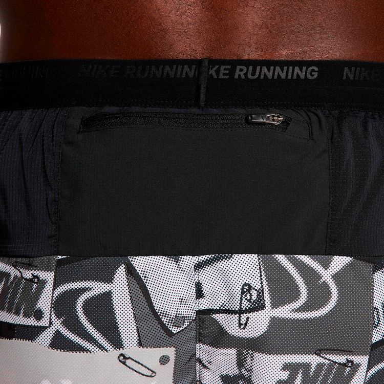 Sorti de bărbați Nike M NK DF RUN ENRGY STRDE 5BF XXL Negru-alb photo 3