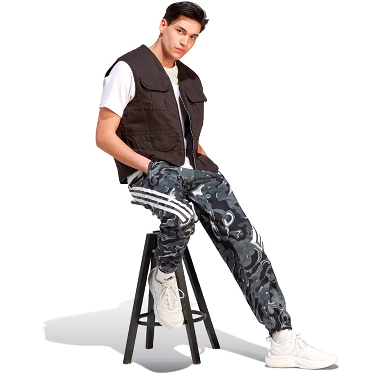 Pantaloni Adidas M FI AOP PT Q3 S Gri Barbati photo 4