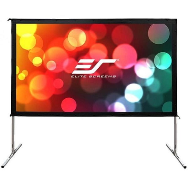 Elite Screens 135" (16:9) 299 x 168 cm, Outdoor/Indoor Projector Screen, Yard Master 2 series, Stand, White, Silver Aluminum Frame, Assembles without the use of tools, Lightweight aluminum square tube construction, Carrying bag photo 1