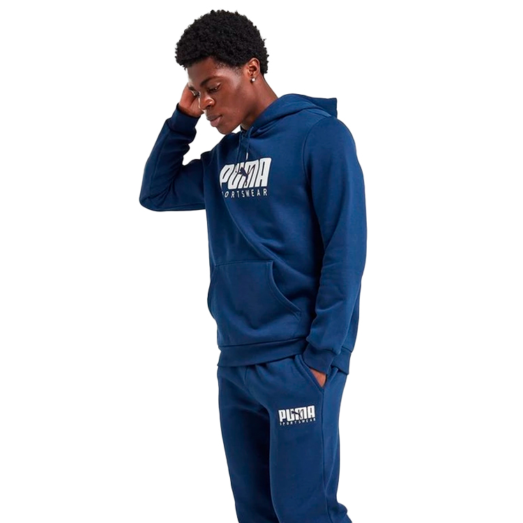 Hanorac pt bărbați Puma Key Graphic Hoodie FL S Albastru photo 5