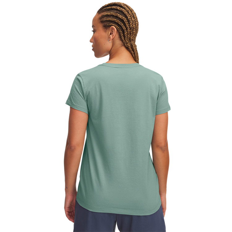 Tricou Under Armour UA Rival Logo SS L Verde Femei photo 2