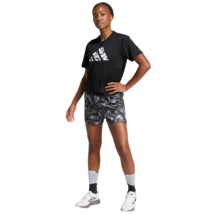 Футболка Adidas RUN IT BL TEE W / Женский / XS / Черный photo 2