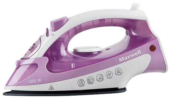 Утюг Maxwell MW3048, 240 мл, Белый/Розовый photo 