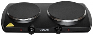 Plita de masa electrica Vegas VEC2048, 2 arzatoare, 2000 W, Negru thumbnav