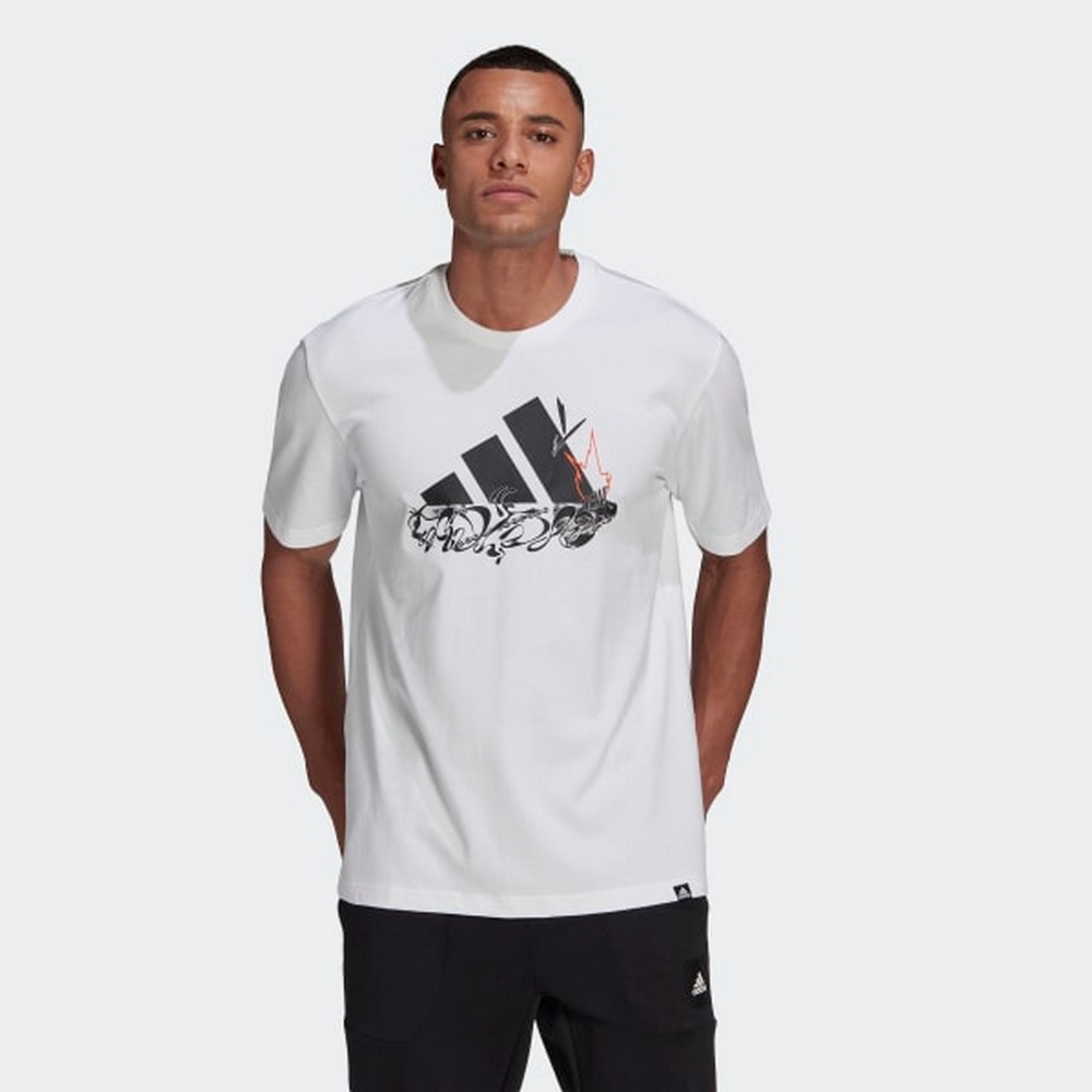 Tricou bărbătesc Adidas COMMUTE BOS Tee S Alb photo 2