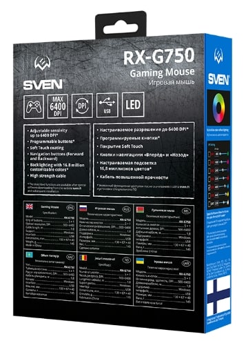Проводная мышь Sven RXG750 Black / Оптическая / Black photo 6