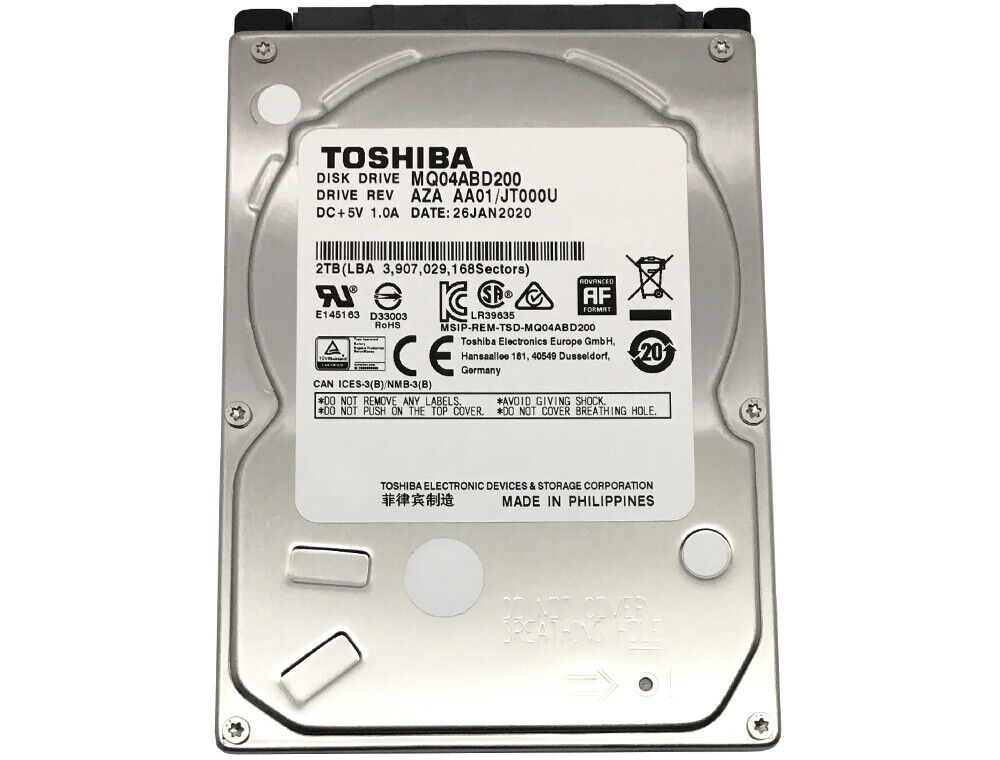 2.5" HDD 2.0TB Toshiba MQ04-Series, MQ04ABD200, 5400rpm, 128MB Cache, 9.5mm, SATAIII, 512e Advanced Format, PL photo 1
