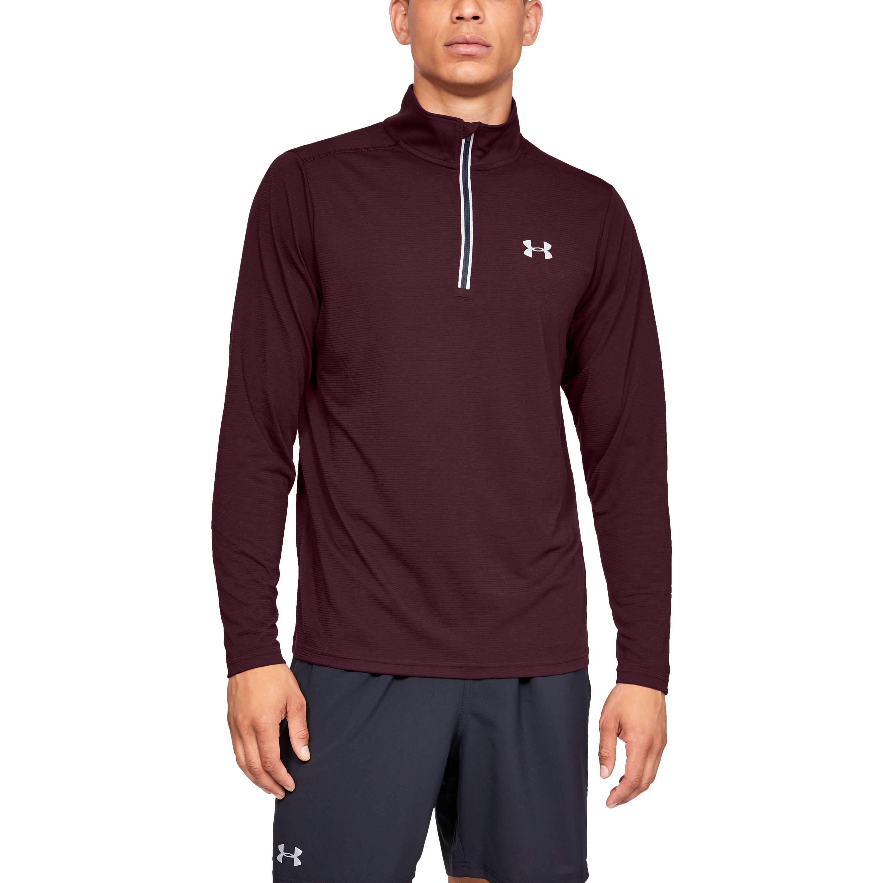Tricou bărbătesc Under Armour Threadborne Streaker 1/4 Zip SM Rosu photo 2