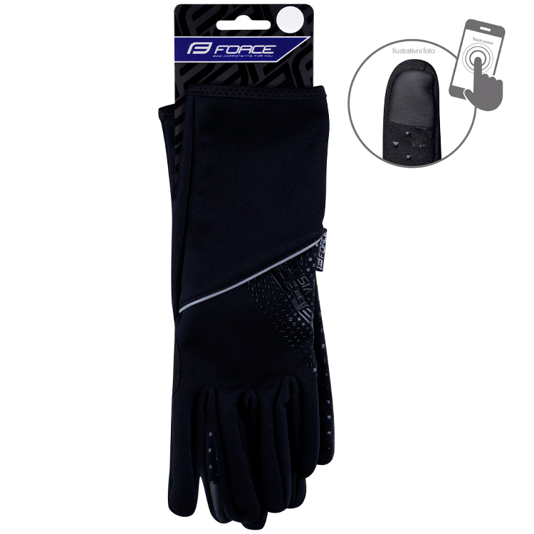 Manusi pentru bicicleta Force F VISION softshell Negru photo 2