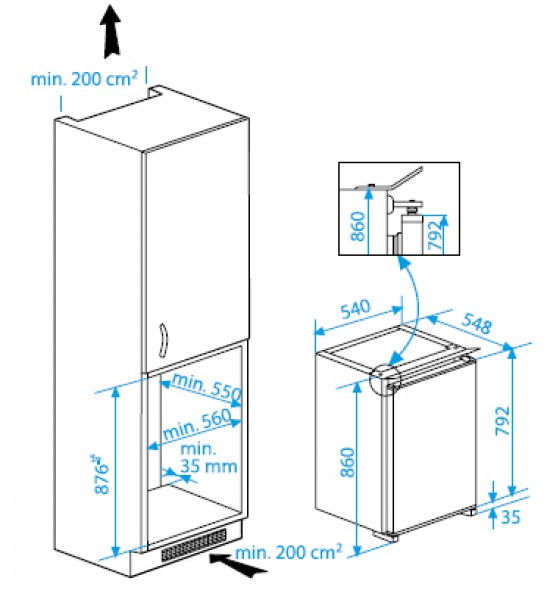 Frigider cu o usa Beko B1751 / 110 l / 85 cm / A+ / Alb photo 2
