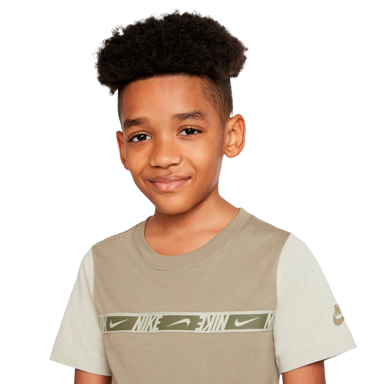 Футболка Nike B NSW REPEAT SS TOP / Мужской / XS / Бежевый photo 8