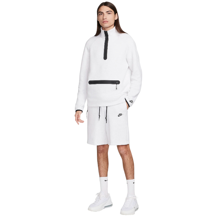 Hanorac pt bărbați Nike M NK TCH FLC HZ TOP XXL Alb photo 2