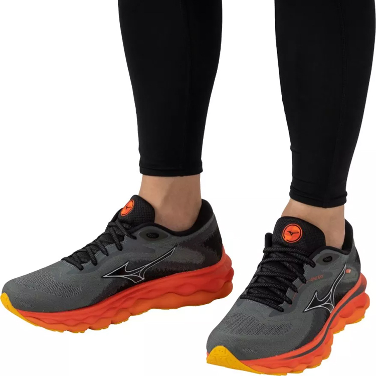 Кроссовки Mizuno WAVE SKY 7 / Мужской / 41 / Серый/Оранжевый photo 5