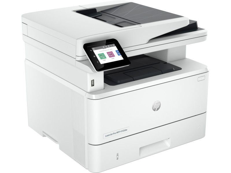 MFD HP LaserJet Pro 4103fdw / Duplex / DADF / Fax / Wi-Fi / Ethernet / A4 / White photo 2