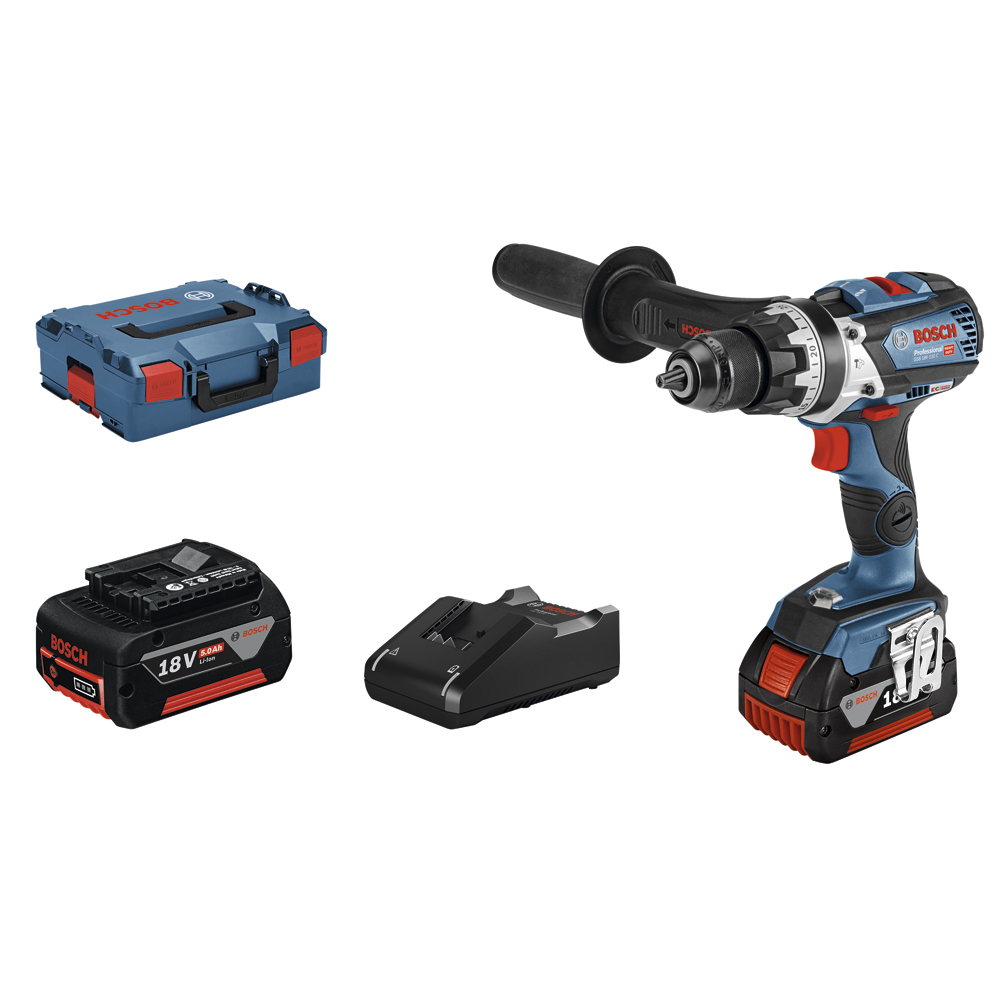 Masina de gaurit si insurubat  cu acumulator Bosch GSB 18V-110 C 2x5.0Ah, 06019G030D photo 1