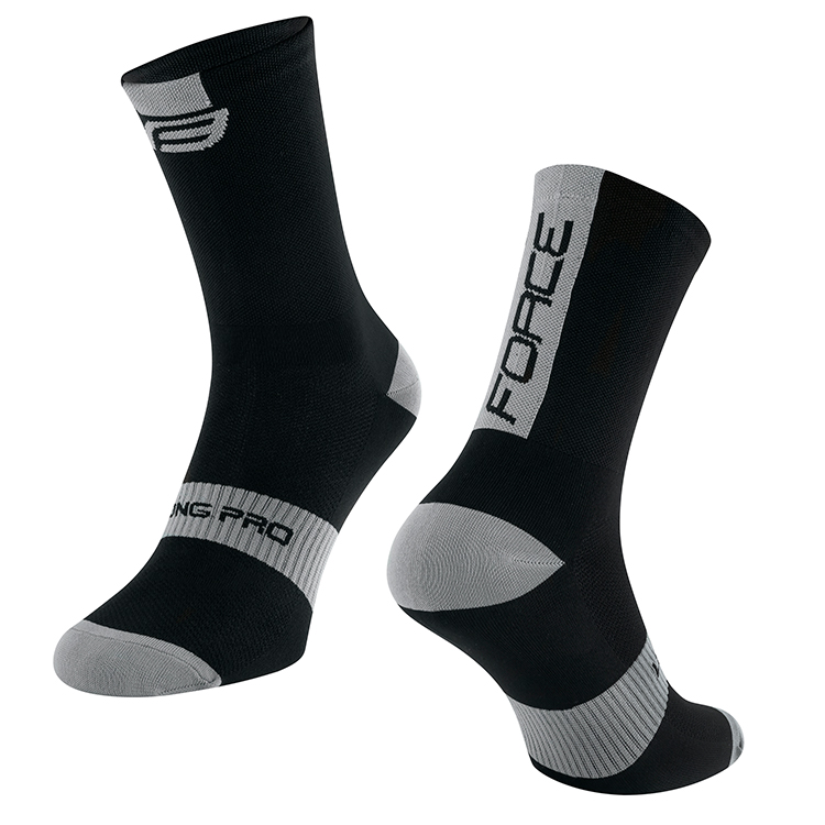 Носки Унисекс Force LONG PRO 42-46 Черный/Серый photo 2