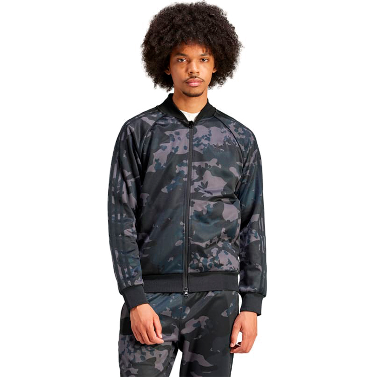 Hanorac pt bărbați Adidas CAMO SSTR TT XS Negru-gri photo 2