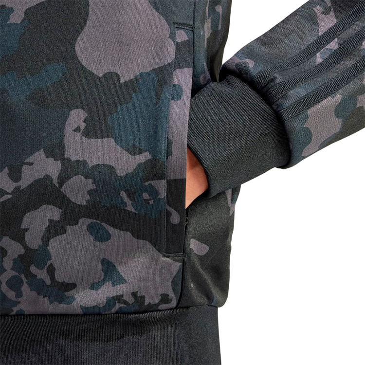 Hanorac pt bărbați Adidas CAMO SSTR TT XS Negru-gri photo 3