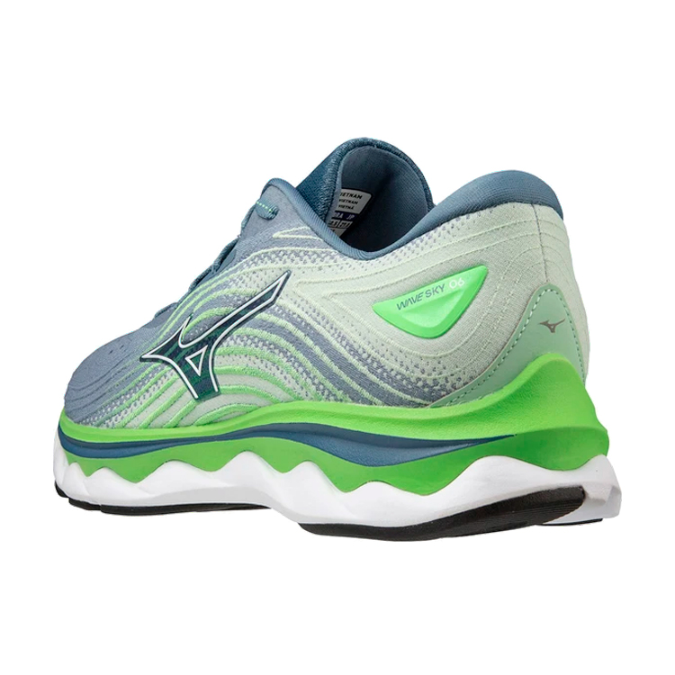 Кроссовки Mizuno WAVE SKY 6  / Мужской / 41 / Синий/Белый/Зеленый photo 2