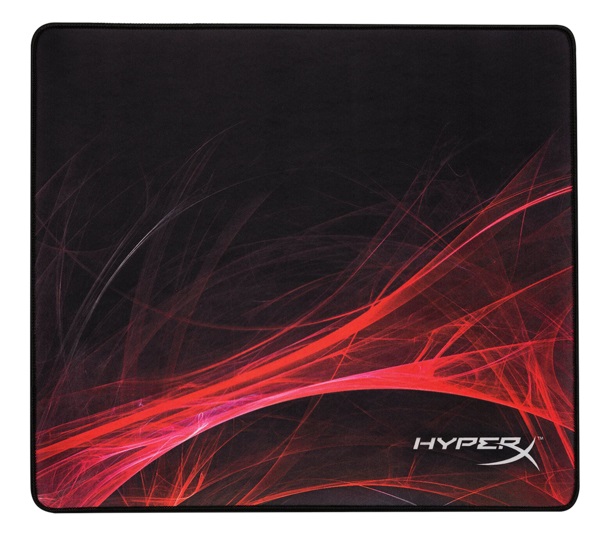 HYPERX FURY S Speed Edition Gaming Mouse Pad Large, Natural Rubber, Size 450mm x 400mm x 3.5 mm, Seamless, Stitched edges, Densely woven surface for accurate optical tracking, Compatible with optical or laser mice, Black photo 1
