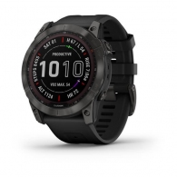 Garmin Fenix 7X Sapphire Solar Carbon Gray DLC Titanium with Black Band thumbnav 1