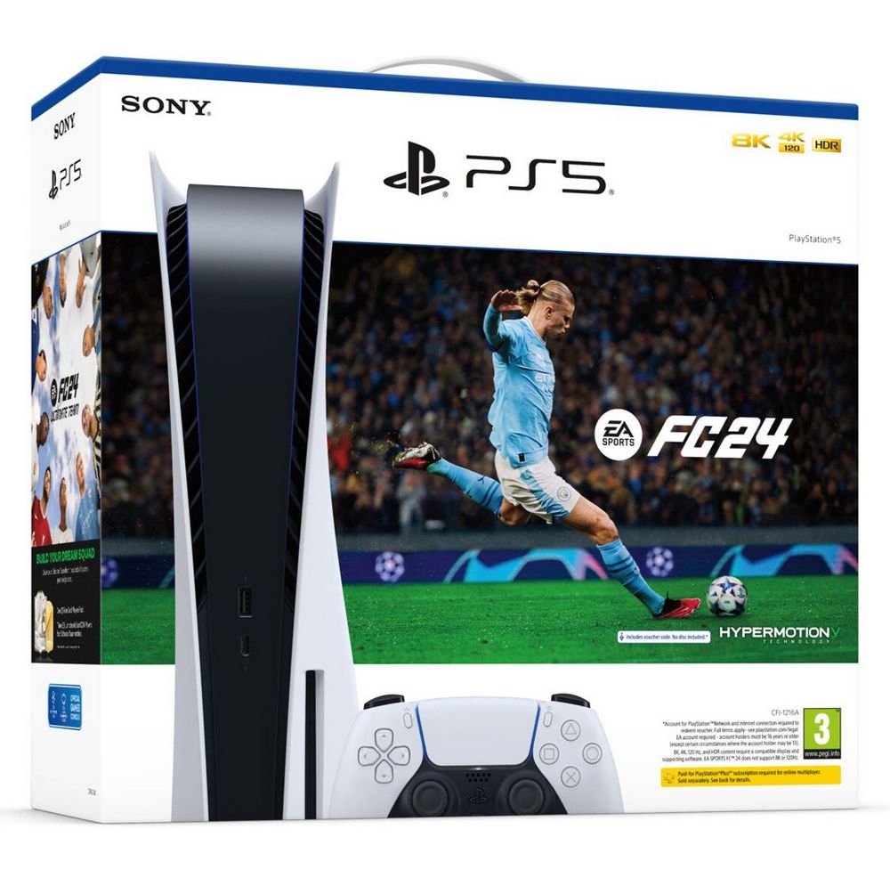 Игровая приставка Sony PlayStation 5 (Blu-Ray) - White + FIFA 24 photo 2