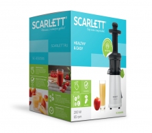 Соковыжималка шнековая Scarlett SC JE50S55, 0.6 л, 200 Вт, 1 скоростей, Белый thumbnav 3