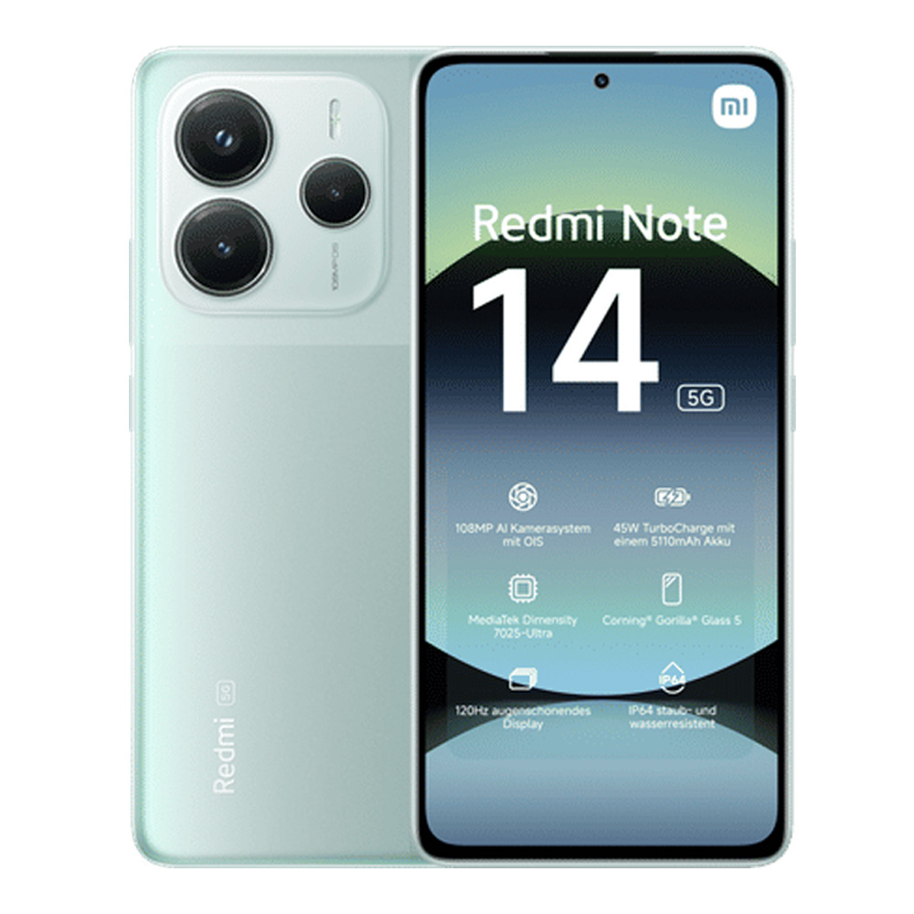 Smartphone Xiaomi Redmi Note 14 5G / 6.67'' / 8 GB / 256 GB / Coral Green photo 1 Smartphone Xiaomi Redmi Note 14 5G / 6.67'' / 8 GB / 256 GB / Coral Green photo 1