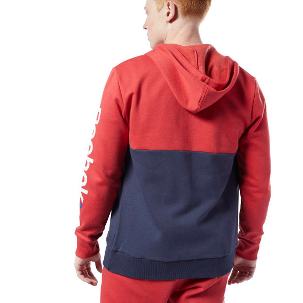 Hanorac pt bărbați Reebok TE BL FZ HOODIE S Rosu-albastru photo 3