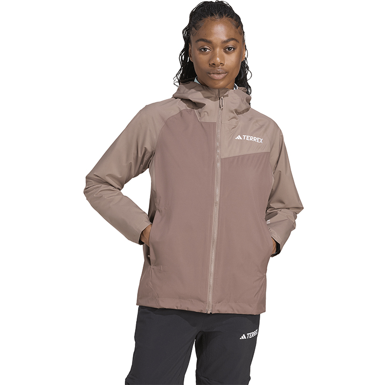 Scurta Adidas W MT 2L RAIN JK XS Maro Femei photo 1