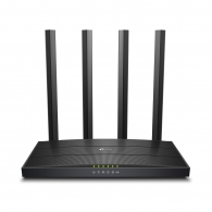 TP-LINK  Archer C6U  AC1200 Dual Band Wireless Gigabit Router, Atheros, 867Mbps at 5Ghz + 300Mbps at 2.4Ghz, 802.11ac/a/b/g/n, MU-MIMO, Beamforming, 1 Gigabit WAN + 4 Gigabit LAN, USB for 4G modem/Media/FTPserver, 4 external antennas + 1 int. antenna thumbnav 1