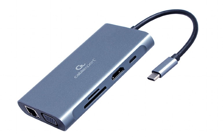 Adaptor Multiport Gembird A-CM-COMBO7-01/ USB-C/ 3xUSB-A/ 1xUSB-C (PD 100W)/ HDMI/ VGA/ miniJack 3.5mm/ SD/ microSD photo 1 Adaptor Multiport Gembird A-CM-COMBO7-01/ USB-C/ 3xUSB-A/ 1xUSB-C (PD 100W)/ HDMI/ VGA/ miniJack 3.5mm/ SD/ microSD photo 1