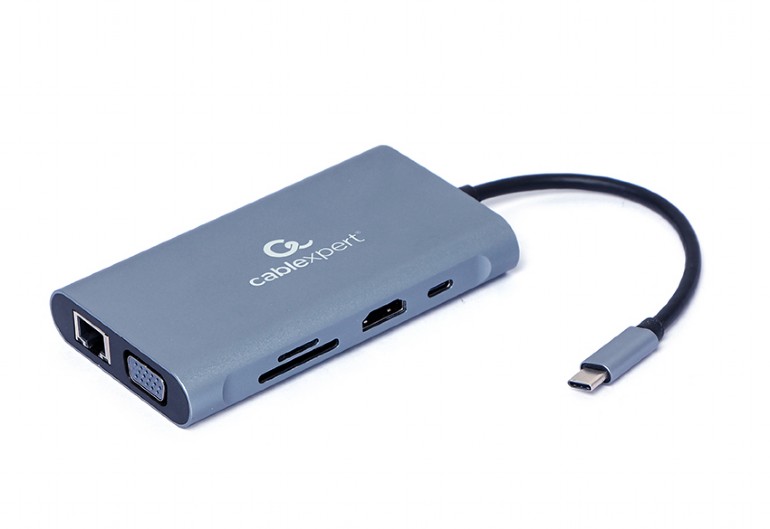 Adaptor Multiport Gembird A-CM-COMBO7-01/ USB-C/ 3xUSB-A/ 1xUSB-C (PD 100W)/ HDMI/ VGA/ miniJack 3.5mm/ SD/ microSD photo 4