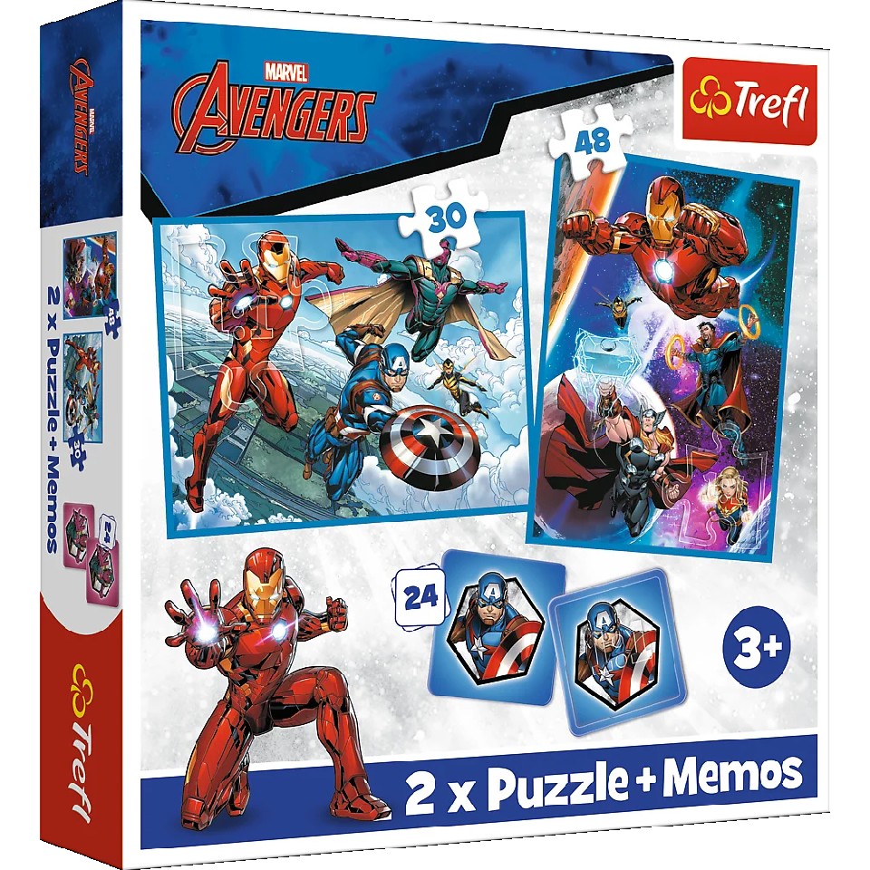 Trefl Puzzles 93333 2in1 Heroes in the action photo 1